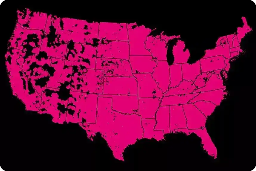 map of t-mobile service coverage