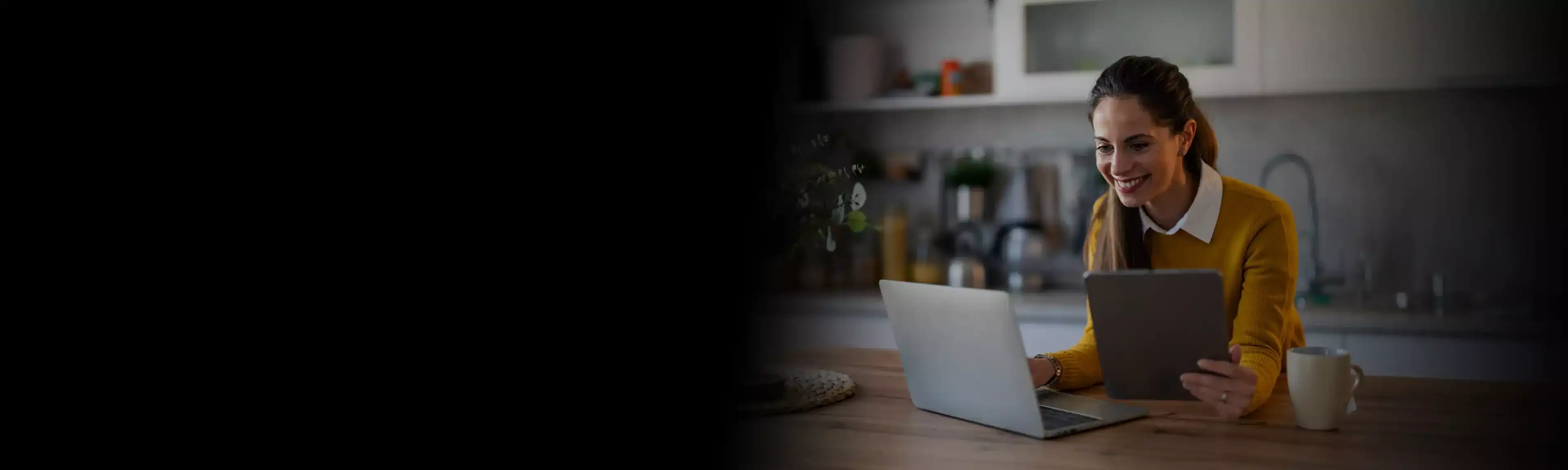 woman using laptop